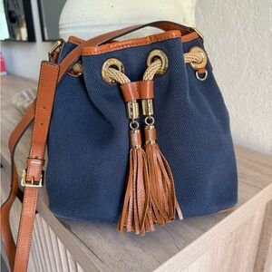 Michael Kors Marina Nautical Drawstring Bucket Bag